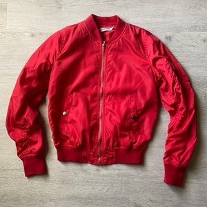 Fashion Nova Red Bomber Jacket